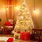 Costway 6Ft Hinged Unlit Artificial Silver Tinsel Christmas Tree Holiday w/Metal Stand